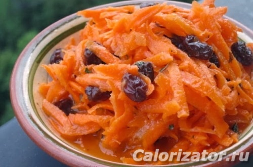 Салат морковный с изюмом и мёдом Салат морковный с изюмом и мёдом