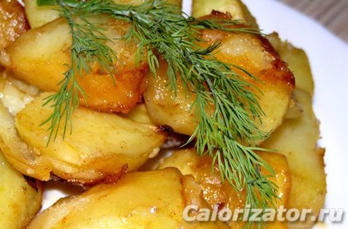 Картофель, запеченный с оливковым маслом и чесноком