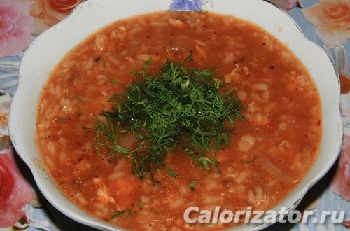 Суп харчо с капустой