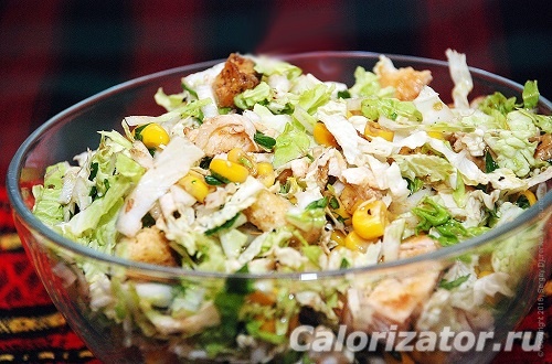 Как приготовить рецепт Салат из пекинской капусты и курицы