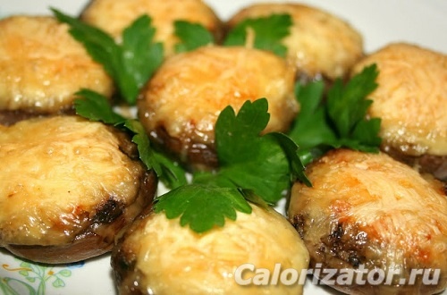 Фаршированные грибы шампиньоны с мясным фаршем и сыром в духовке - пошаговый рецепт с фото