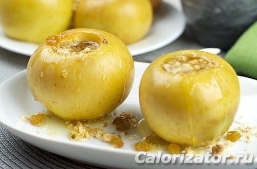 Яблоки, запеченные с медом и орехами фото-видео рецепт