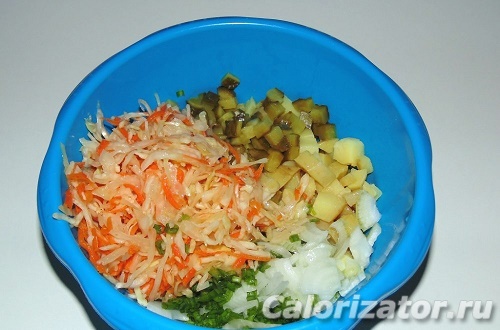Ингредиенты для «Салат из квашеной капусты»: