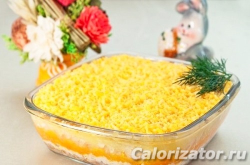 Мимоза с грибами