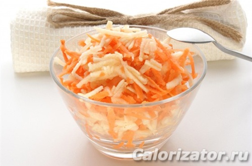 Салат моркови с яблоками Салат моркови с яблоками