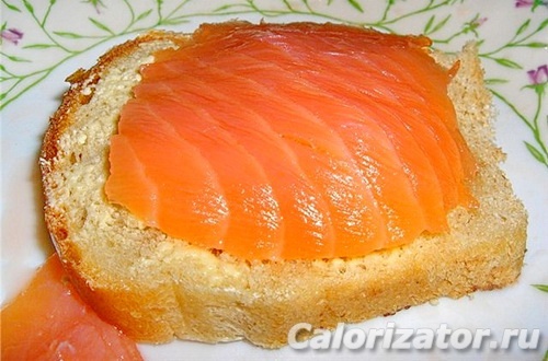 Бутерброд с семгой - калорийность, состав, описание - Calorizator.ru