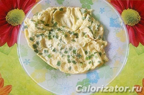Омлет с молоком и зеленым луком Омлет с молоком и зеленым луком