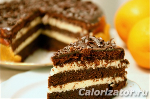 Шоколадный торт с апельсинами