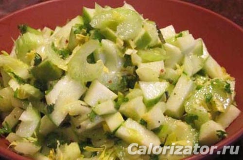 Салат из капусты с яблоком