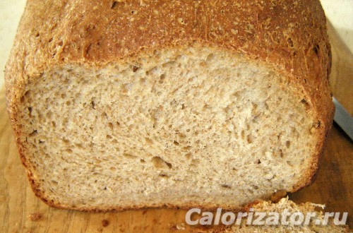 Хлеб пшеничный из цельнозерновой муки в хлебопечке