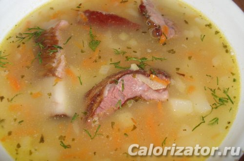 Гороховый суп с копчеными ребрышками: пошаговый рецепт приготовления