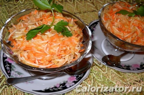 Салат из сельдерея с яблоком и морковью — рецепт с фото пошагово