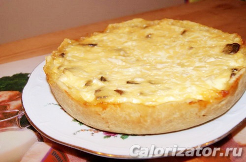 Лоранский пирог с курицей и грибами — рецепт с фото