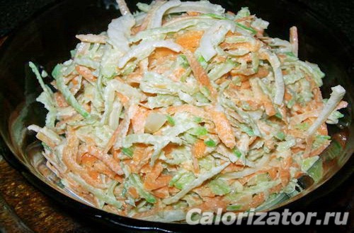 Овощной салат с редькой