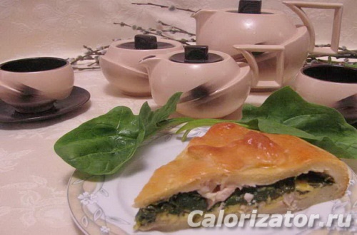 Куриный пирог со шпинатом и грибами Куриный пирог со шпинатом и грибами