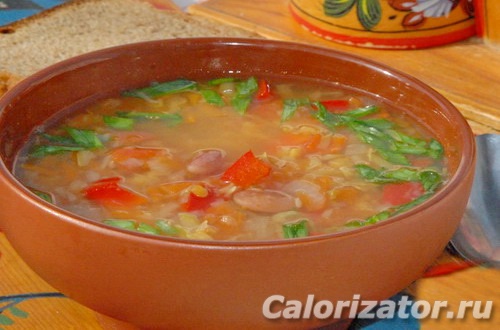 суп фасолевый калорийность на курином бульоне | Дзен
