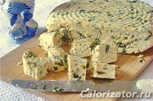 Сыр домашний с луком Сыр домашний с луком
