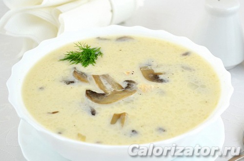 Суп-пюре грибной с плавленным сыром
