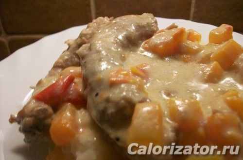 Куриные шеи с овощами Куриные шеи с овощами