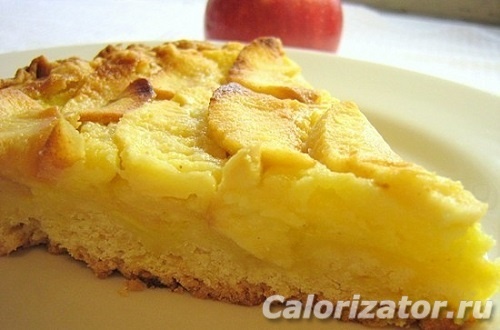 Песочный пирог с яблоками и сметанной заливкой - калорийность, состав, описание - азинский.рф