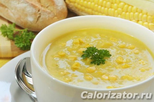 Суп сырный с кукурузой