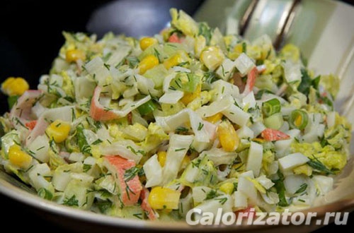 Крабовый салат с пекинской капустой | Торчин