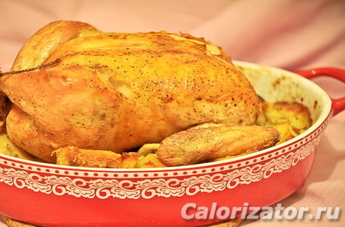 Курица запеченная с картофелем