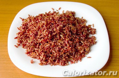 красный рис калорийность