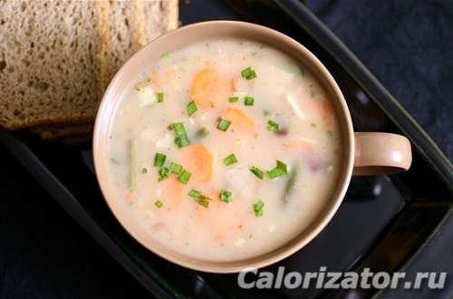 Легкий куриный суп с зеленью Легкий куриный суп с зеленью