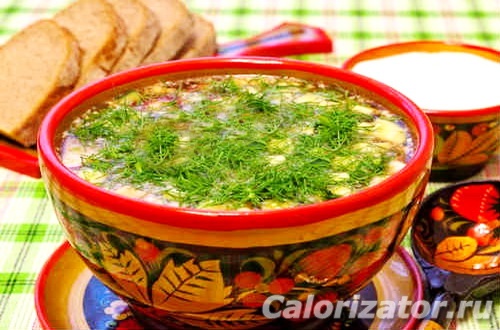 Окрошка на квасе с картошкой Окрошка на квасе с картошкой