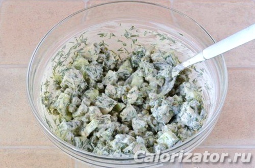 Салат из огурца, укропа и горошка Салат из огурца, укропа и горошка
