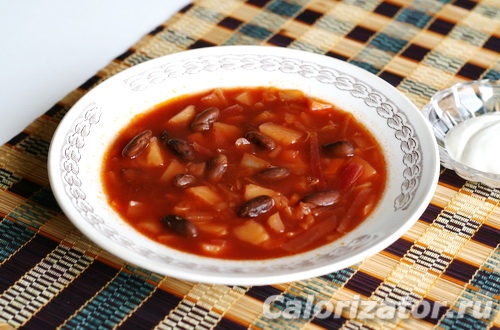 Свекольник на воде с фасолью Свекольник на воде с фасолью