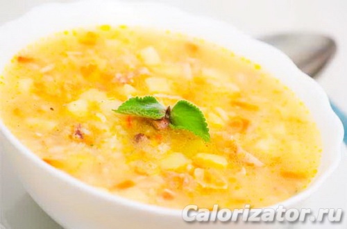 Ингредиенты для «Постный картофельный суп с рисом»: