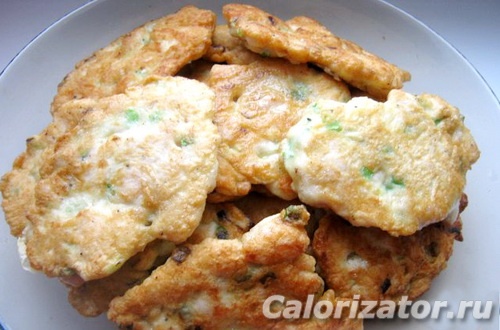 Оладьи куриные с зеленым луком Оладьи куриные с зеленым луком