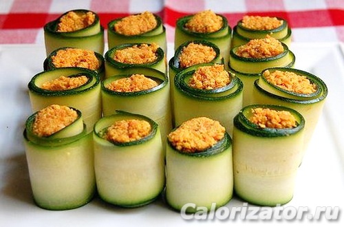 Роллы из кабачка