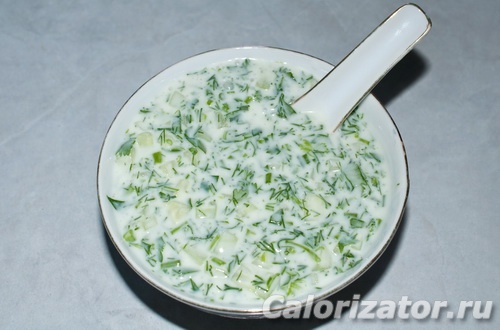 Окрошка с куриным бульоном Окрошка с куриным бульоном