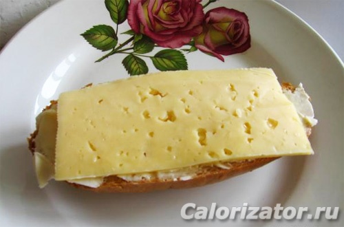 калорийность бутерброда с сыром и маслом