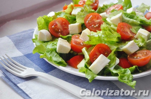 Ингредиенты для «Овощной салат с брынзой»: