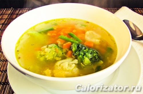 Суп овощной с кольраби