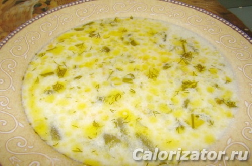 Суп сырный со стручковой фасолью