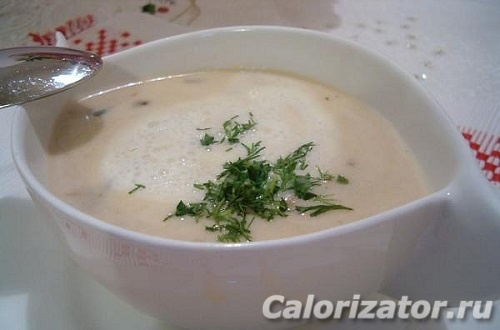 Суп-пюре грибной с молоком