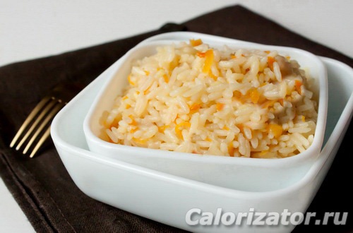 калорийность рис вареный с морковью
