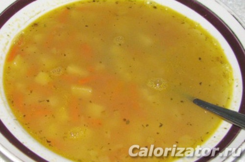 гороховый суп на курином бульоне калорийность