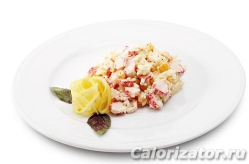 Салат из крабовых палочек с кукурузой