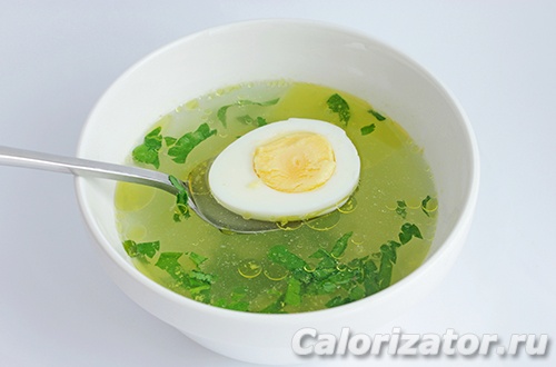 Мисо-суп с луком и яйцом
