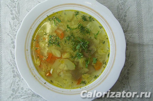 Ингредиенты для диетического супа