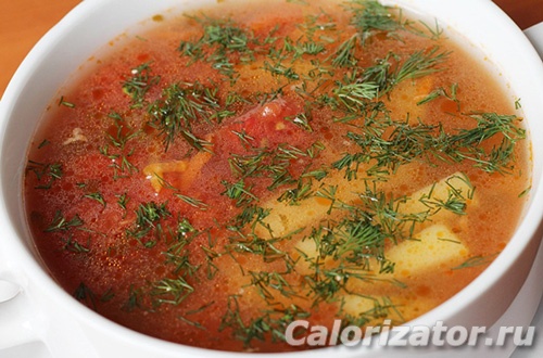 Суп овощной постный с томатами