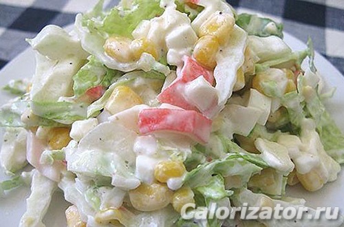 Салат из пекинской капусты и крабовых палочек: рецепт | Меню недели