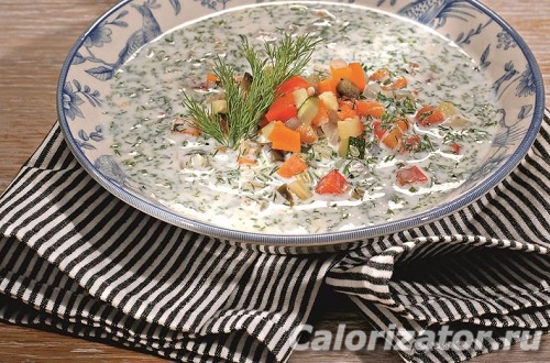 Кефирный суп с овощами