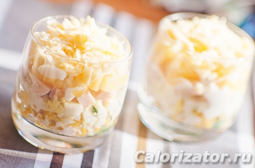 Салат с ананасом и ветчиной — рецепты с пошаговыми фото и видео
